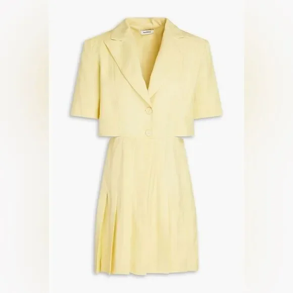 NWT Sandro Jaun Citron Mini Yellow Dress Size XS - Picture 10 of 15